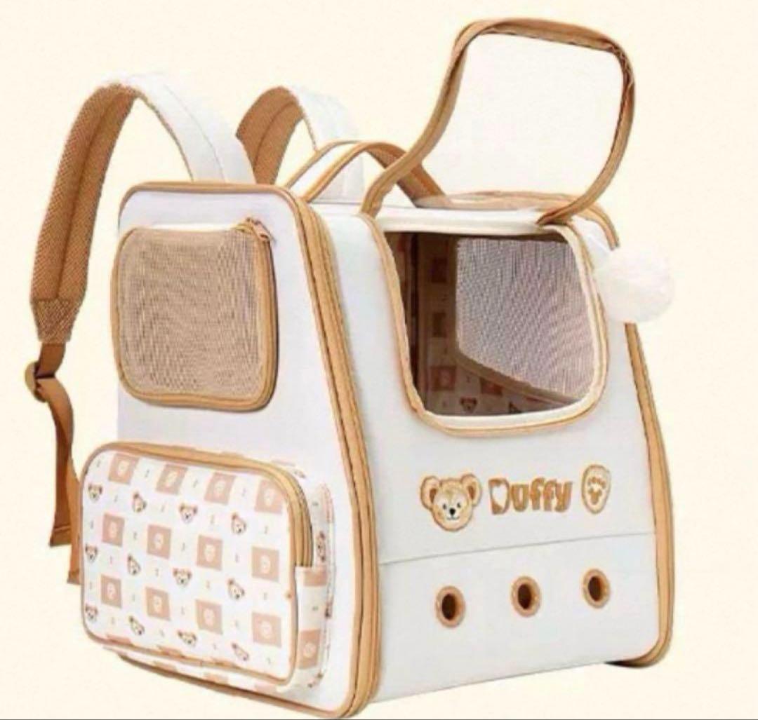 上海ディズニー　犬　猫　ペット　キャリーバッグ　リュックサック　ダッフィー