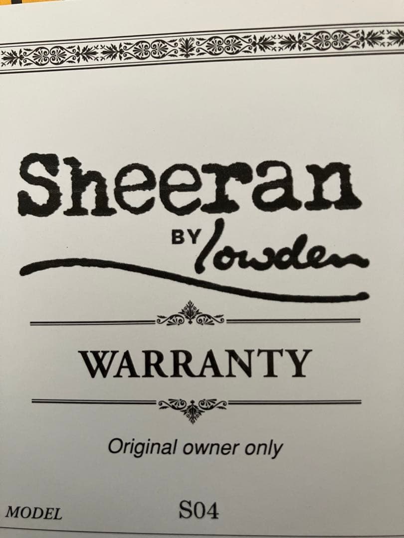 ギター Sheeran by Lowden S-04