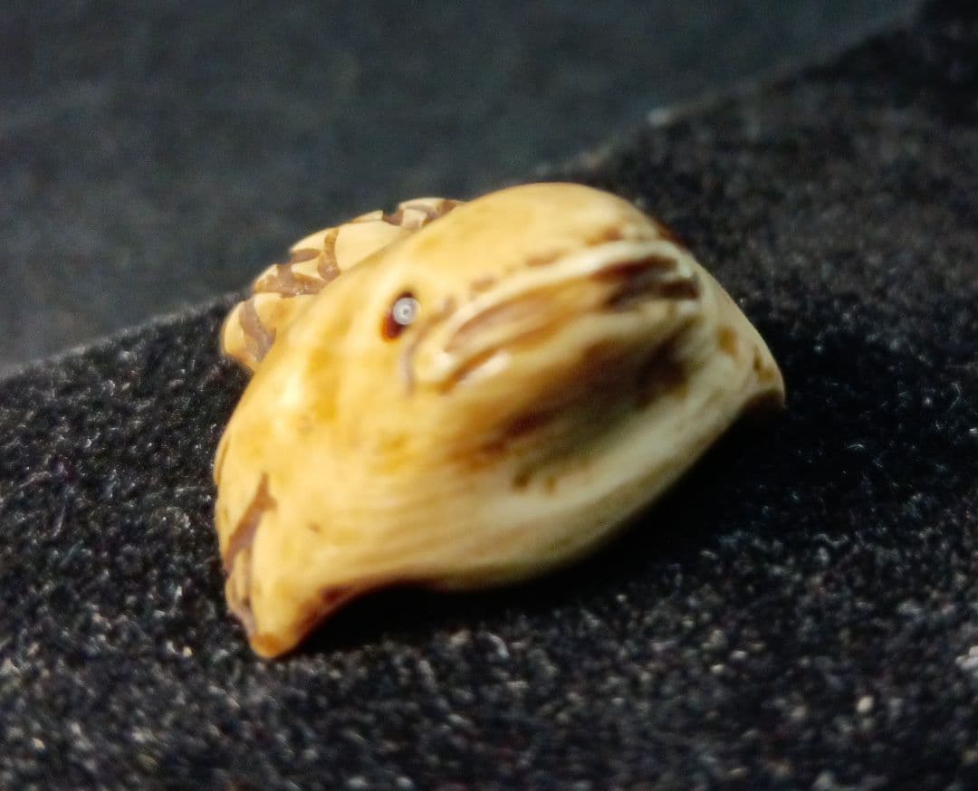 江戸時代 織締め 「福良雀」 根付