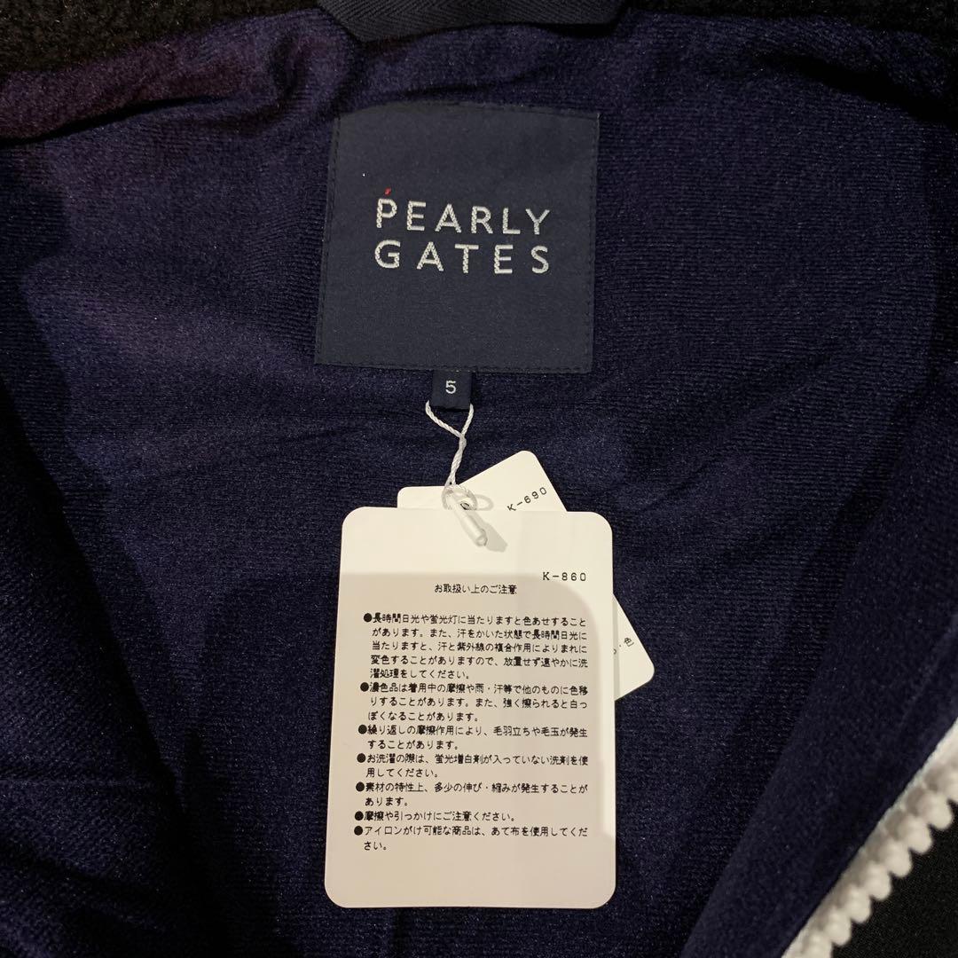 パーリーゲイツ　メンズゴルフウェア　ボアベスト　ブラック　5