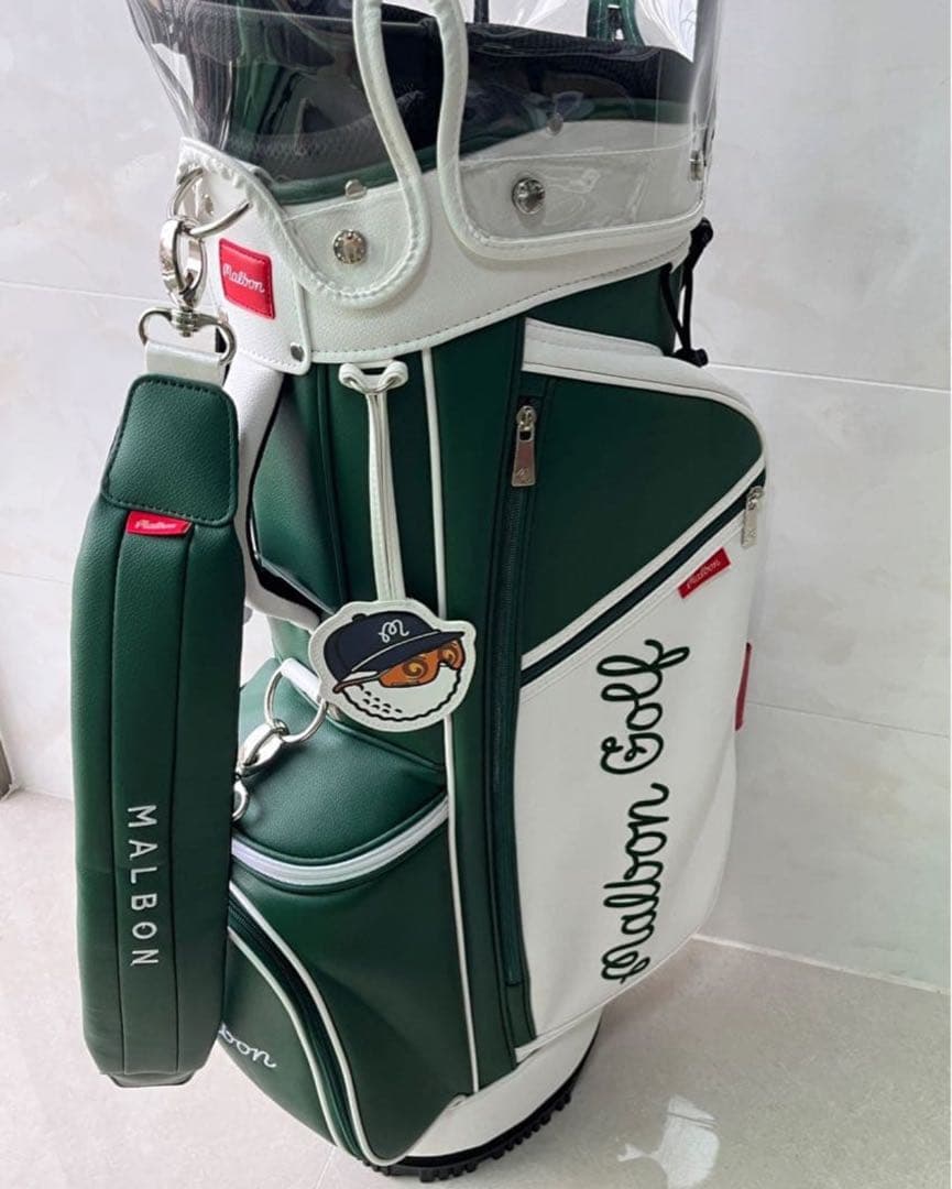 【即発送】Malbonマルボンゴルフ キャディバッグスタンド式 男女兼用グリーン