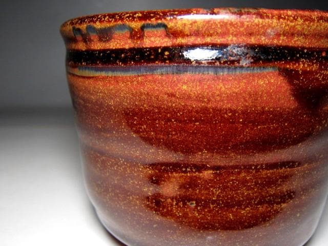 三代 伊藤赤水 無名異焼茶碗 栞付き　　　　　　　　　m865