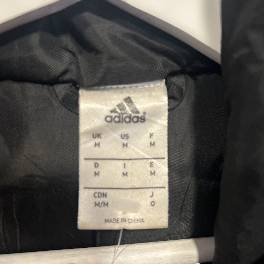 激安　adidas FCR 91 ロダンジュ ベンチコート 黒　ナイロン　中綿