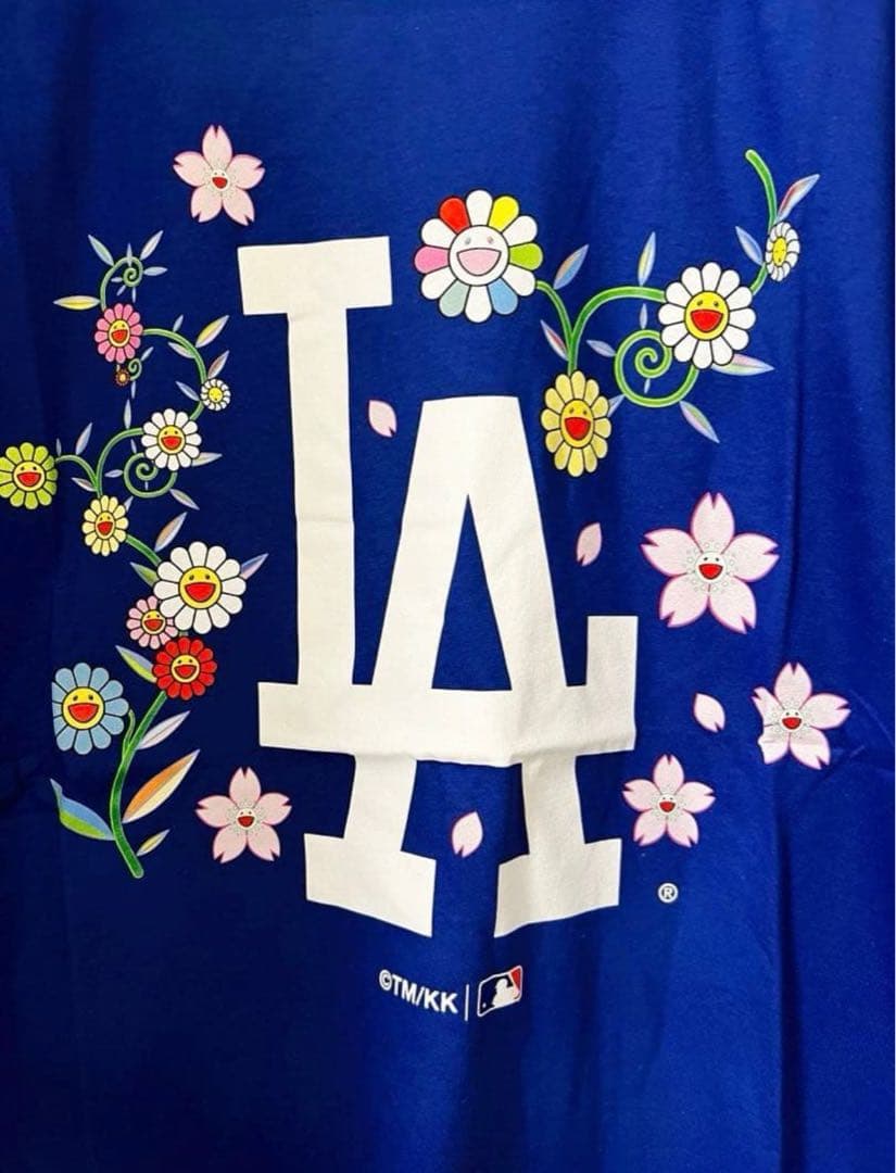 限定完売品 ドジャース 村上隆 特別コラボ Tシャツ サイズM ブルー