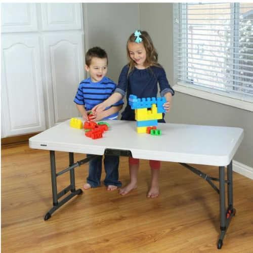 LIFETIME 折り畳みテーブル 4人用 ライフタイム 高さ3段階調節可能