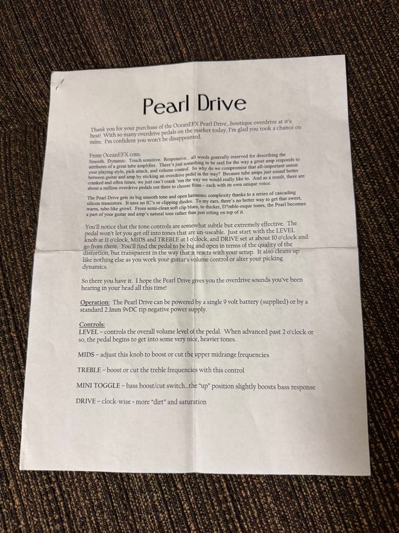 OceanEFX Pearl Drive オーバードライブ