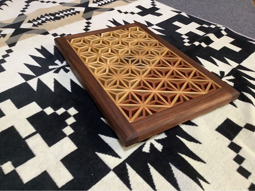 IGT天板　1ユニット　三脚用テーブル　組子細工ヘキサゴン133