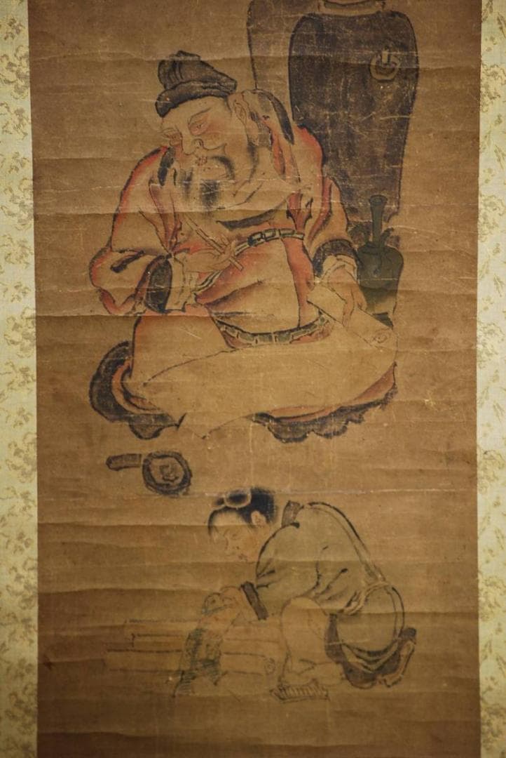 模写/谷文晁/富学之図/布袋屋掛軸HD-215