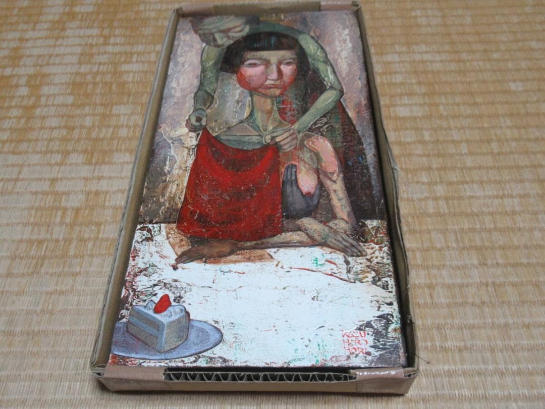 ◆真作 希少 2008年！現代アート 初期 堀一浩『作法』油絵