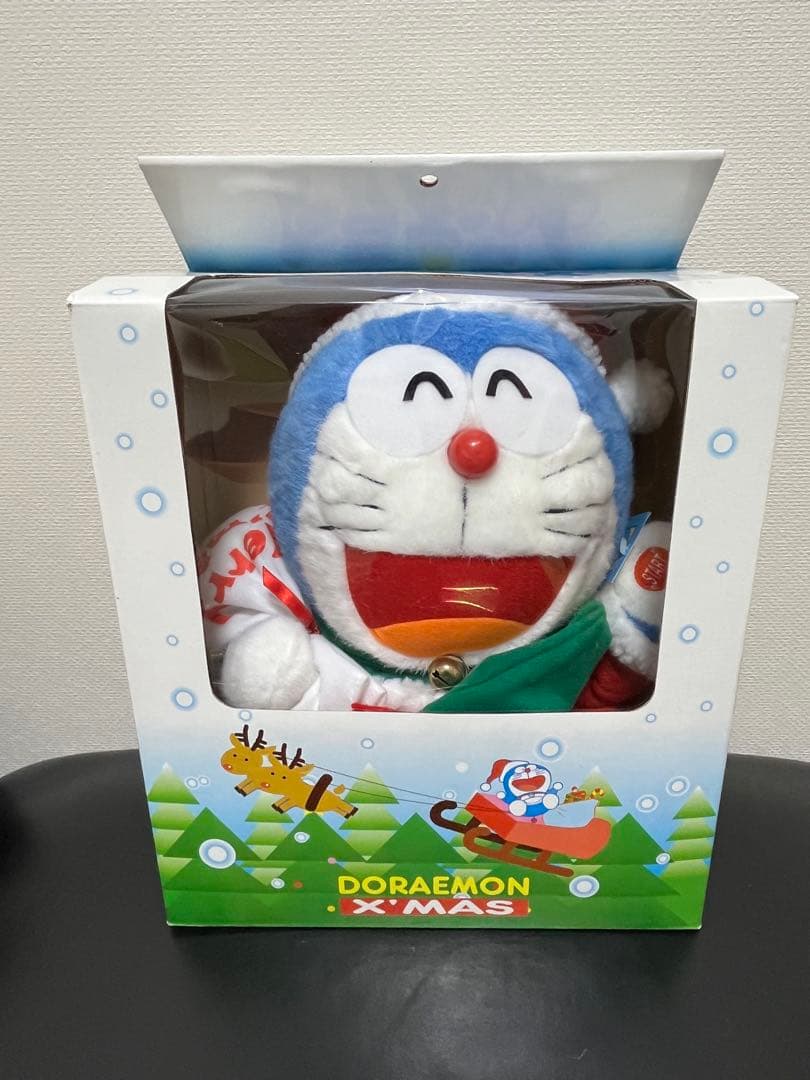 ドラえもん　クリスマス　サンタ　ぬいぐるみ　メロディ付き　希少