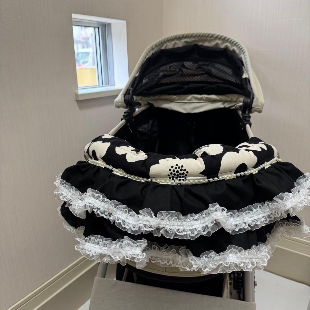 3点set パール　レース　カートクッション　コンフォーター　あごのせ