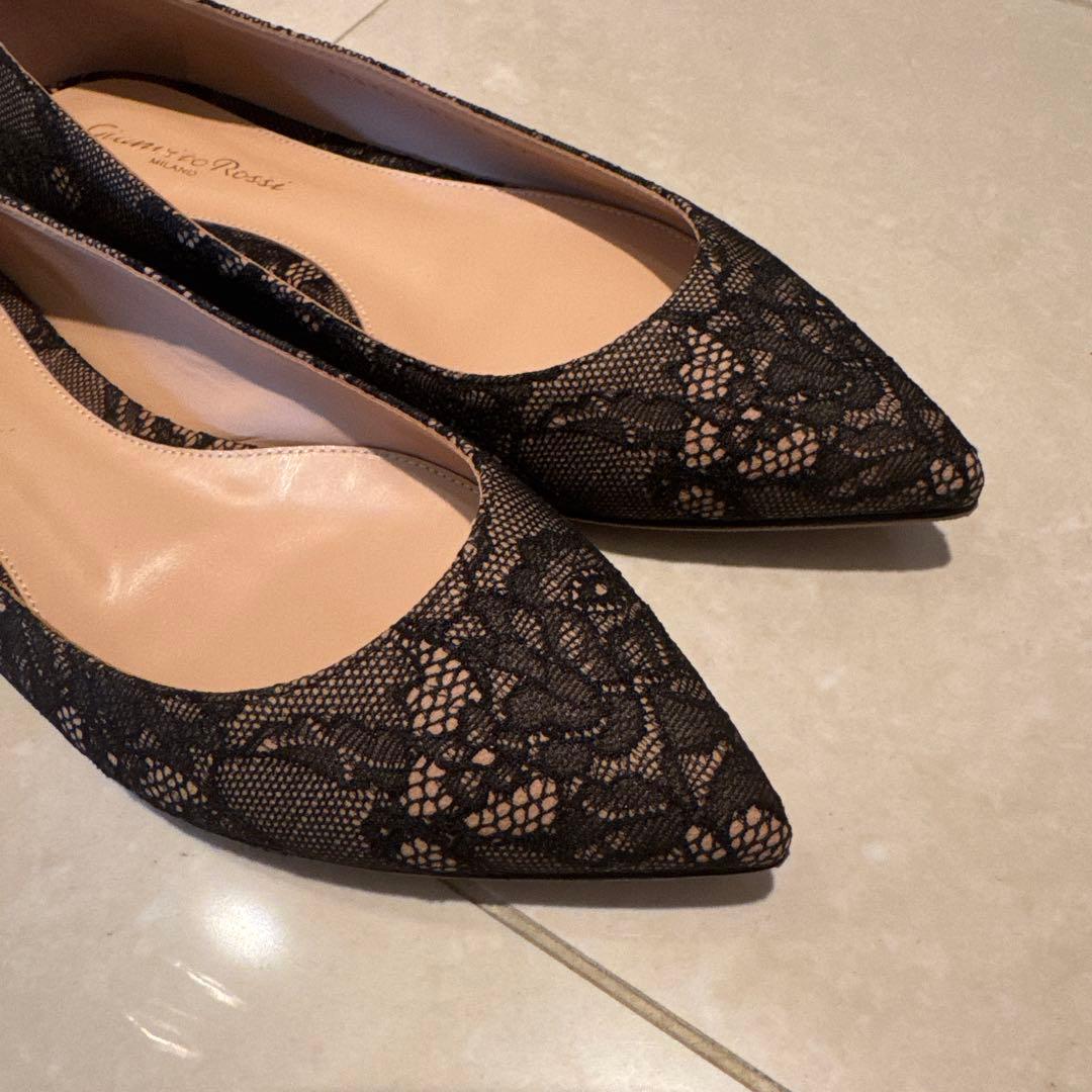 Gianvito Rossi フラットシューズ バレエシューズ 37 レース