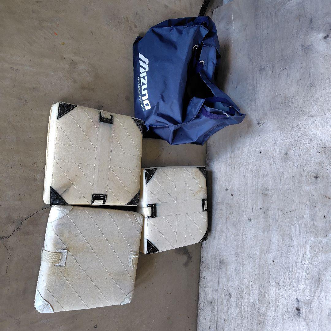 Mizuno ふとんベース 3個セット（ホームベース無） バッグ付き