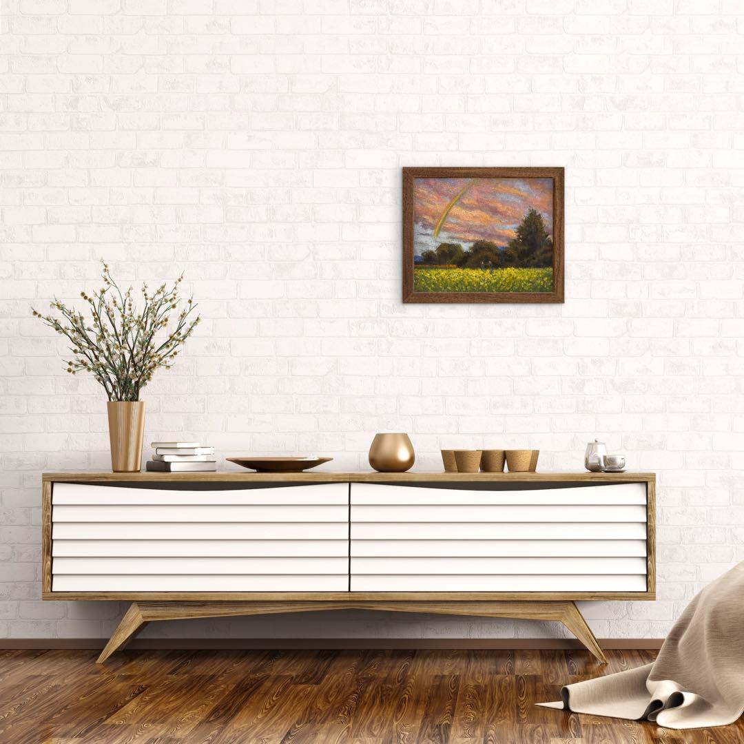 虹の約束 F3 キャンバス 風景画 油彩画 絵画