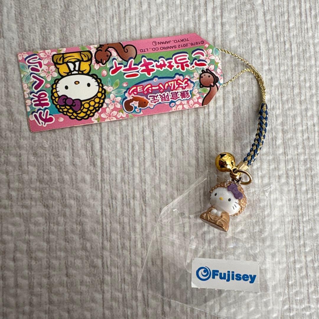 ご当地キティ　鎌倉大仏　ストラップ　根付け　ハローキティ