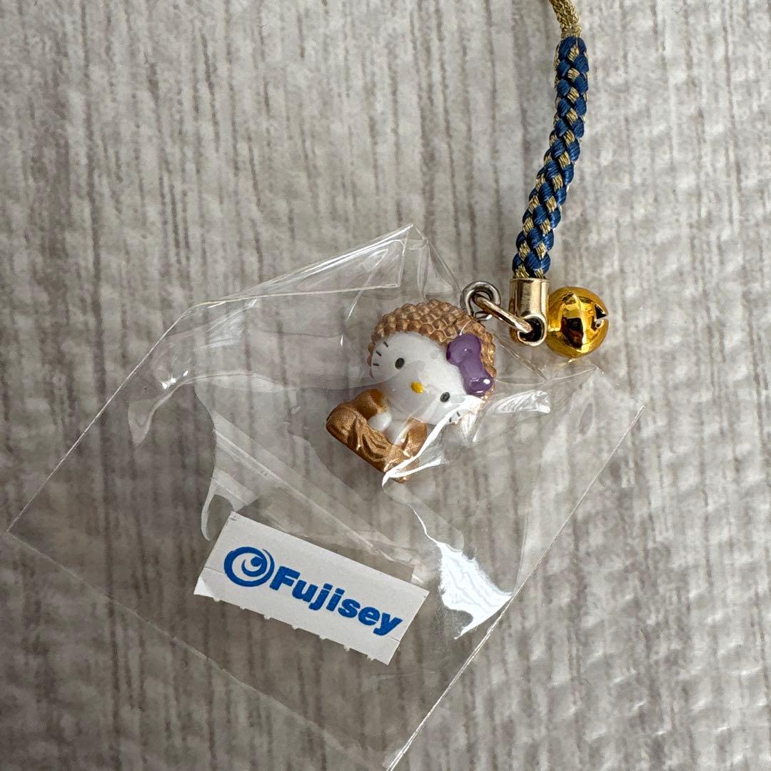 ハローキティ　ご当地　鎌倉大仏　ストラップ　根付け