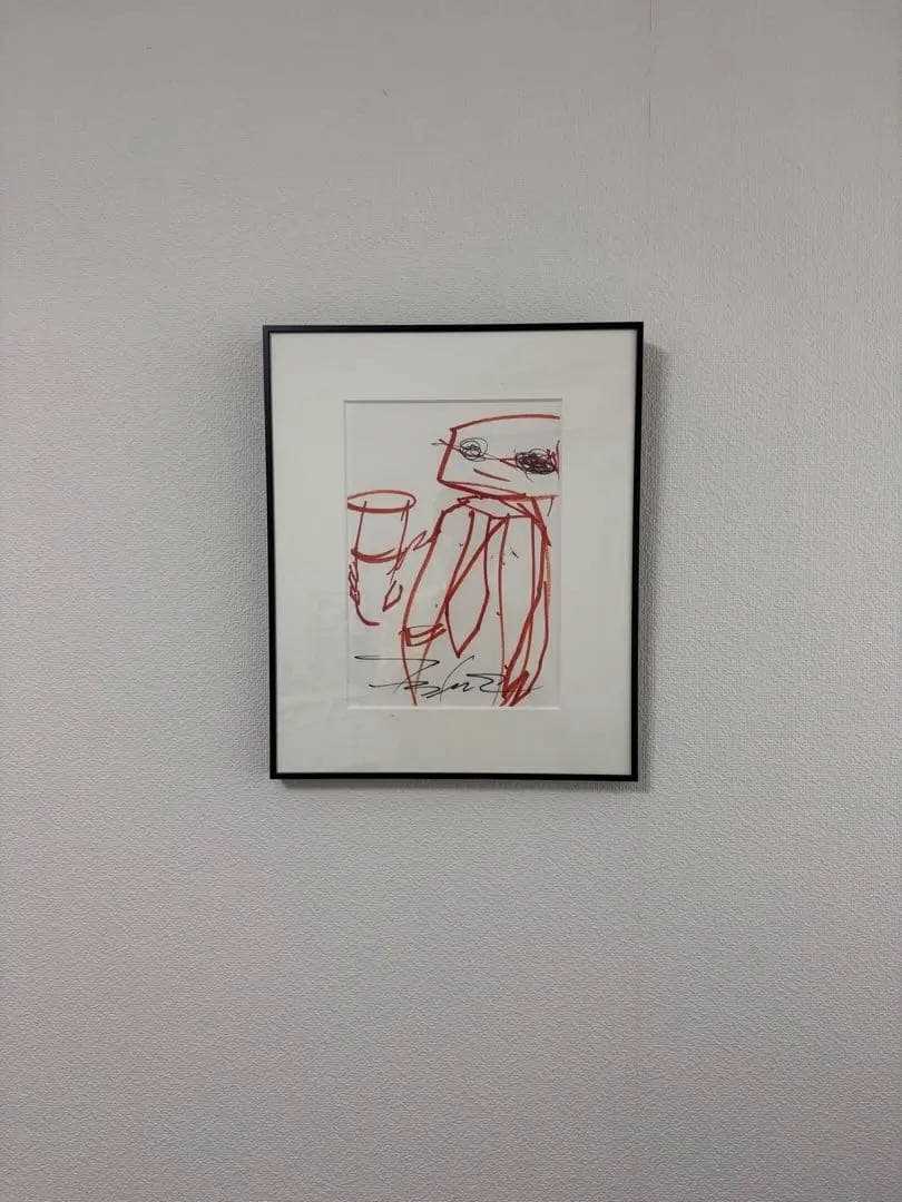 一点物 暗所保管 額付き FUTURA サイン付き アート フューチュラ 絵