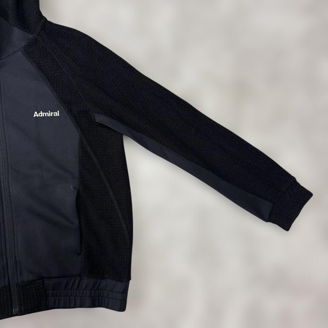 【Admiral 】アドミラル フード付きジャージ 冬用 ブラック 上下セットL