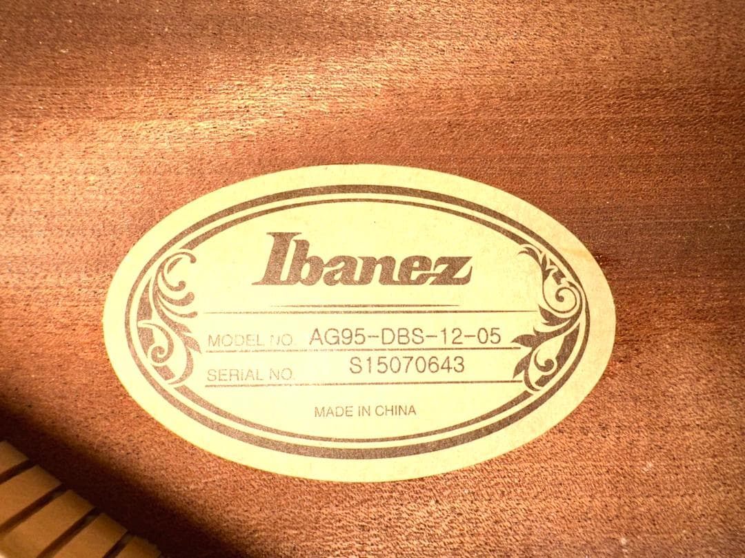 ♪Ibanez AG95-DBS-12-05 フルアコースティックギター♪
