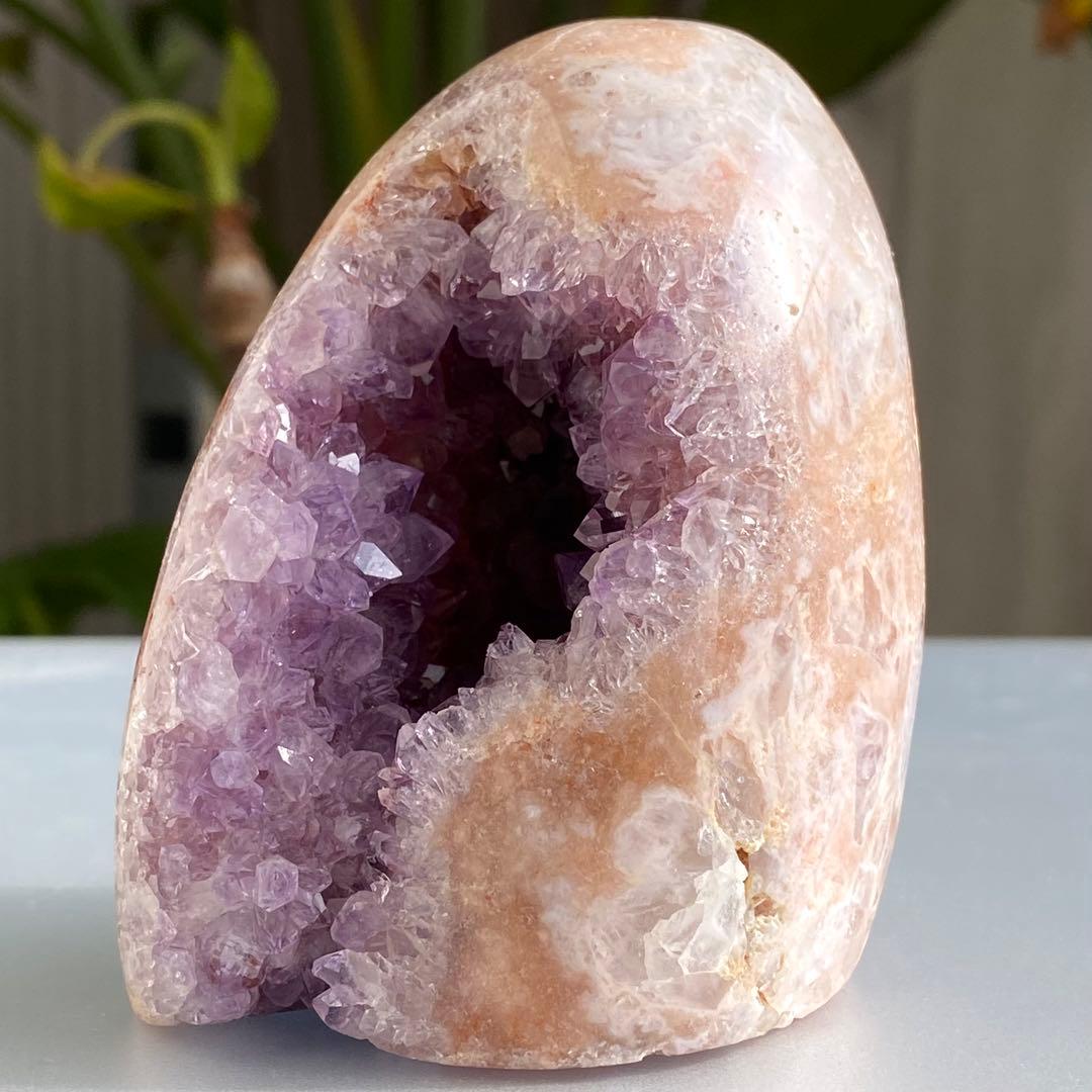 【 天然石 ピンクアメジスト アメジスト 原石 ドゥルージー ドーム B 】