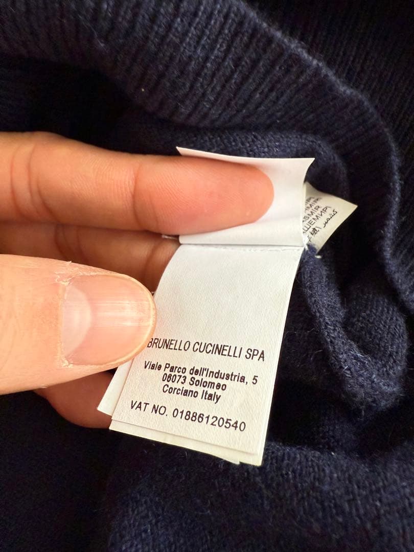 BRUNELLO CUCINELLI カシミヤ ジップアップセーター