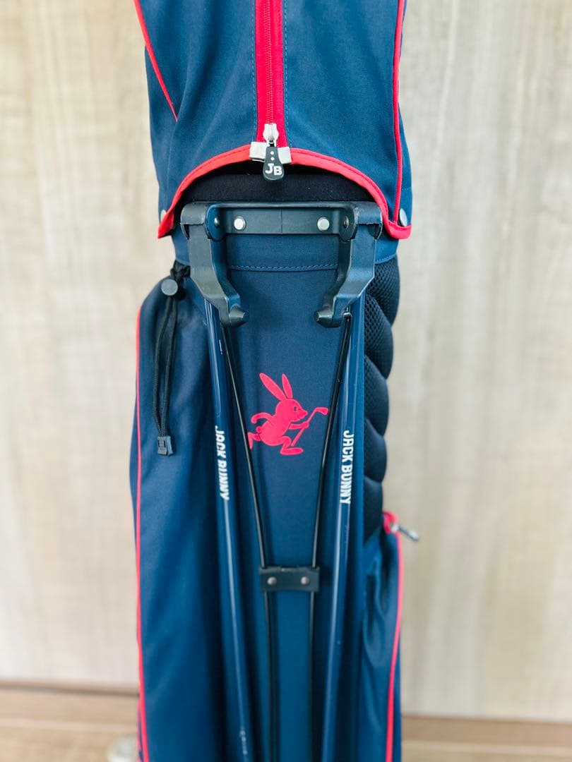 JACK BUNNY ジャックバニー　キャディバッグ ネイビー/レッド