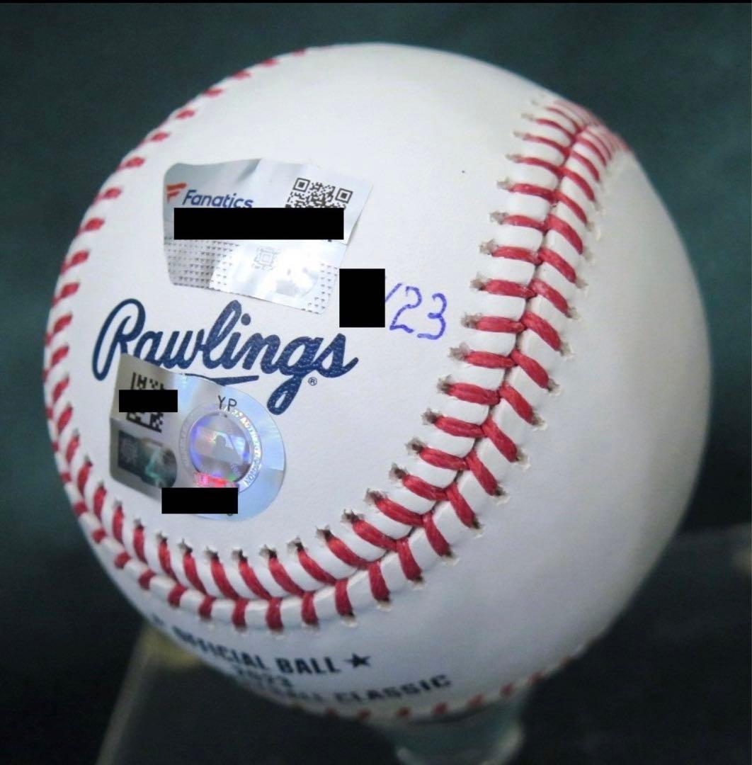 吉田正尚 2023年WBC 優勝記念 直筆サイン公式ボール 23個限定 大谷翔平