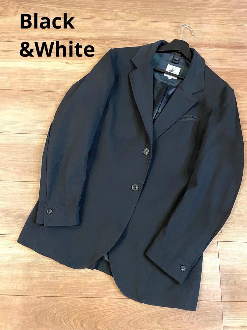 【ほぼ新品】Black&White ゴルフ ジャケット 黒 Lサイズ