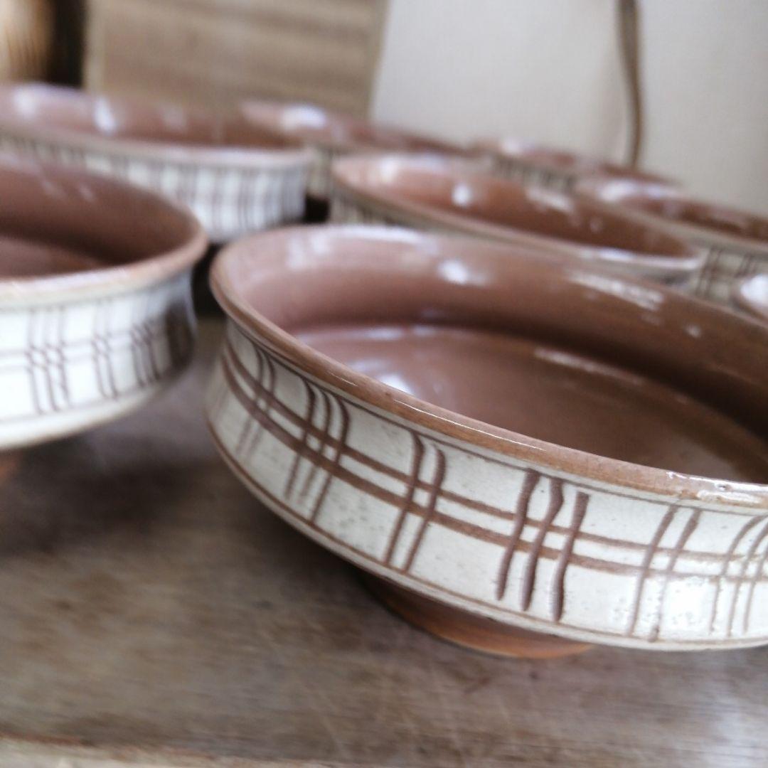 向付　小鉢　菊図　茶碗　鉢　小鉢　懐石料理　会席膳　茶道具　茶道　10客　木箱