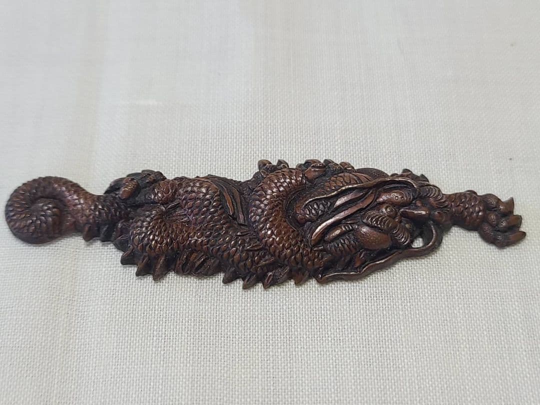 大太刀　目貫　銅造り　龍図