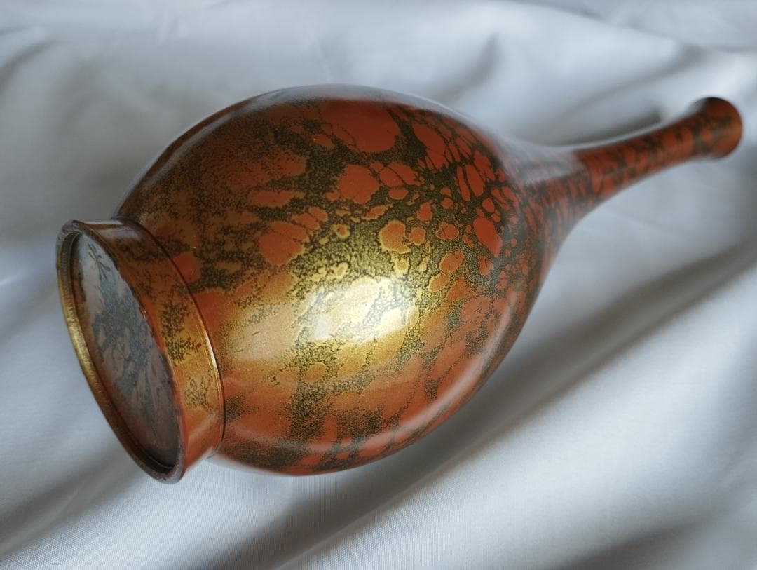 青銅花瓶　鶴首　蔵出し　詳細不明