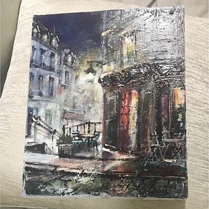 フランスモンマルトル油絵