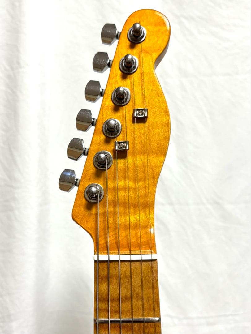 【新品弦張替済、ネックトラ杢】Bacchus テレキャスター UNIVERSE