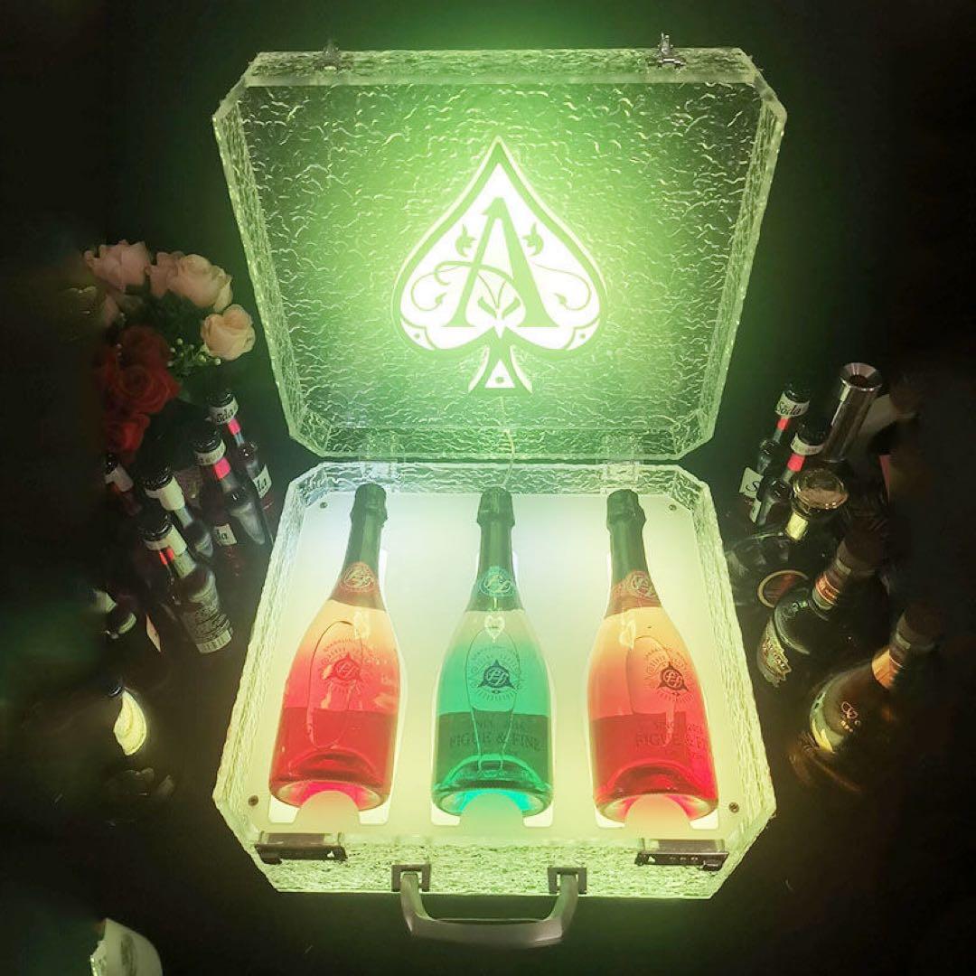 ボトルケース　LED　アルマンド アタッシュケース ディスプレイ シャンパン