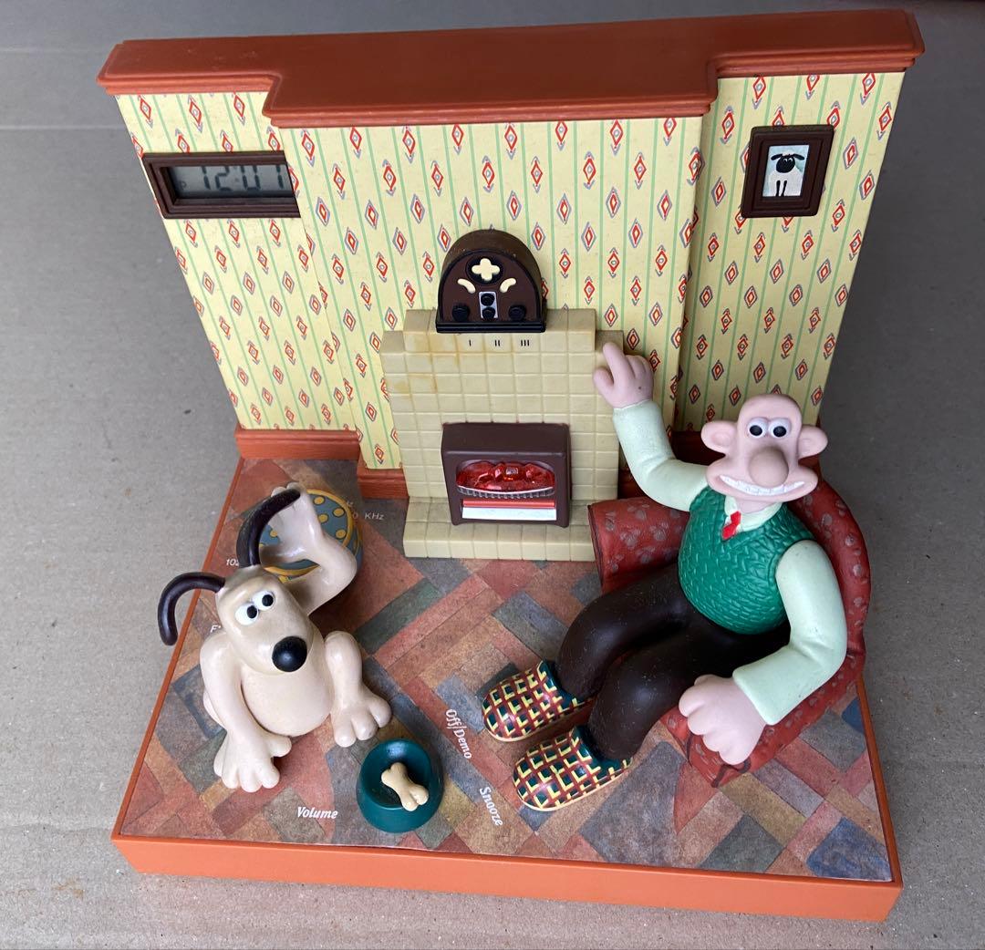 【ウォレスとグルミット】ラジオ付トーキングアラームクロック【英国ビンテージトイ】