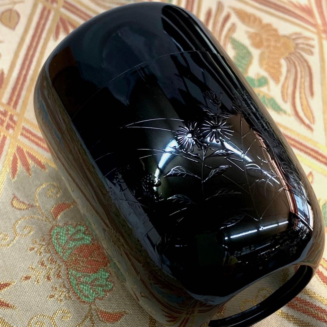 【長棗　虫秋草】新井司峰　共箱