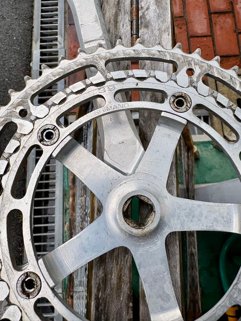 o*2様 レアな初代DURA ACEクランクセット 52 39 ビンテージ デュ