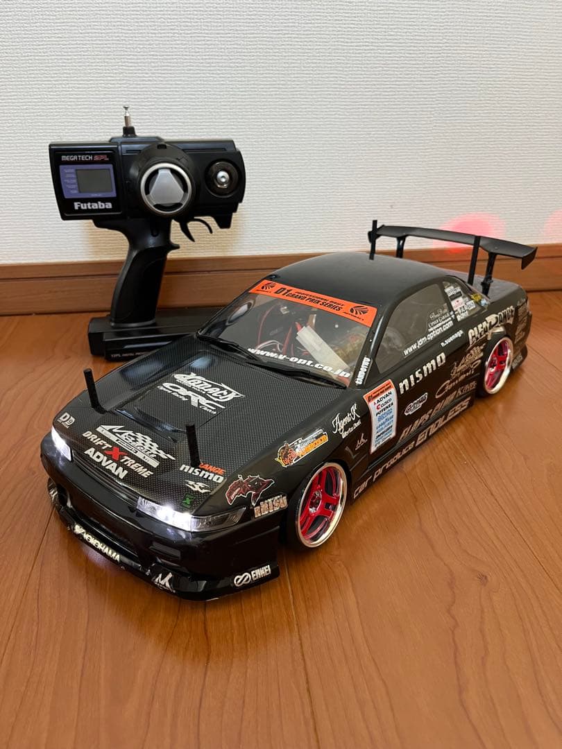 1/10 ラジコンドリフト ドリパケ S13シルビア　LED電飾付