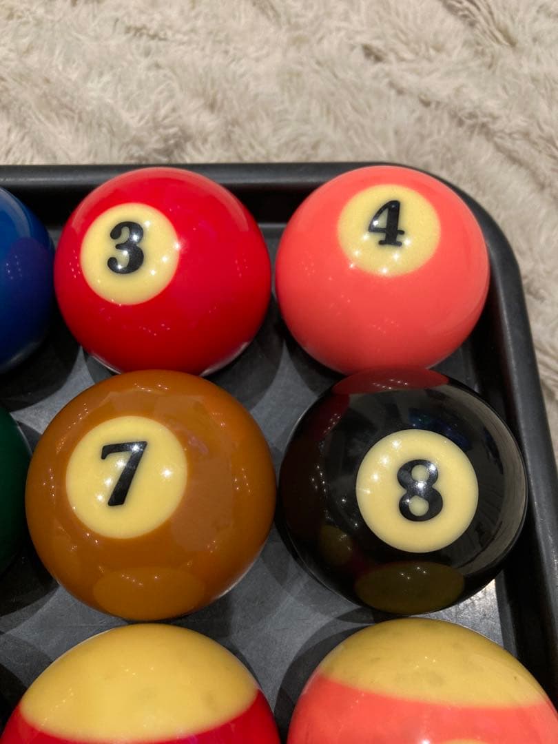 スーパーアラミスプロ TV プロカップ　ビリヤードボール　ボールトレイ付き