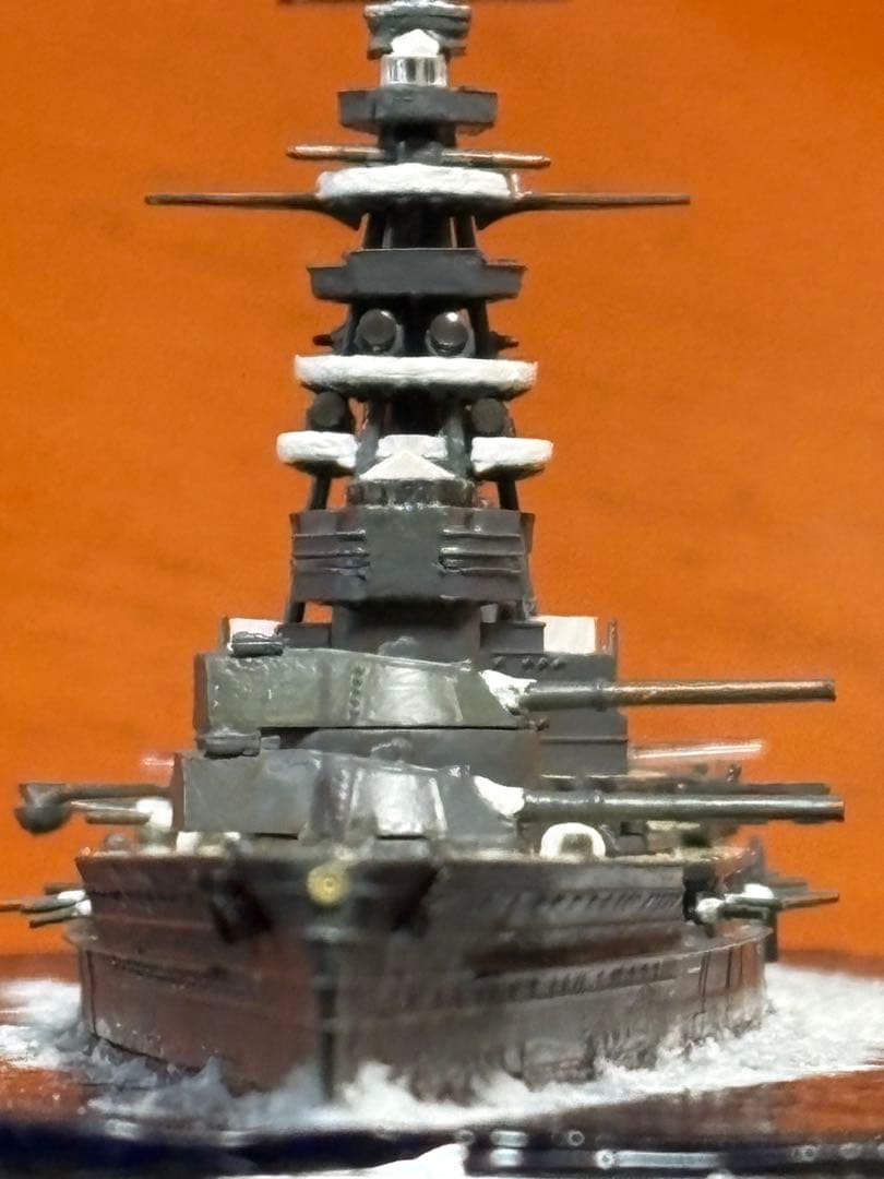 戦艦長門湾曲煙突　完成品