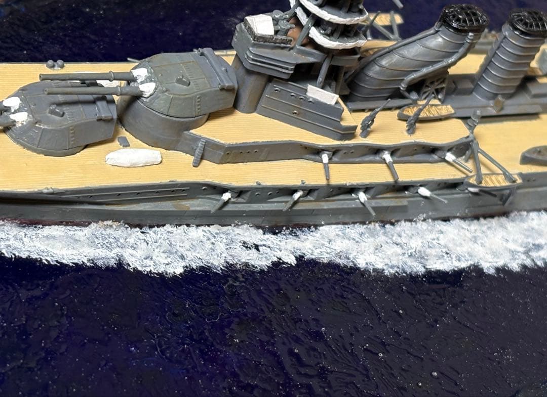 戦艦長門湾曲煙突　完成品