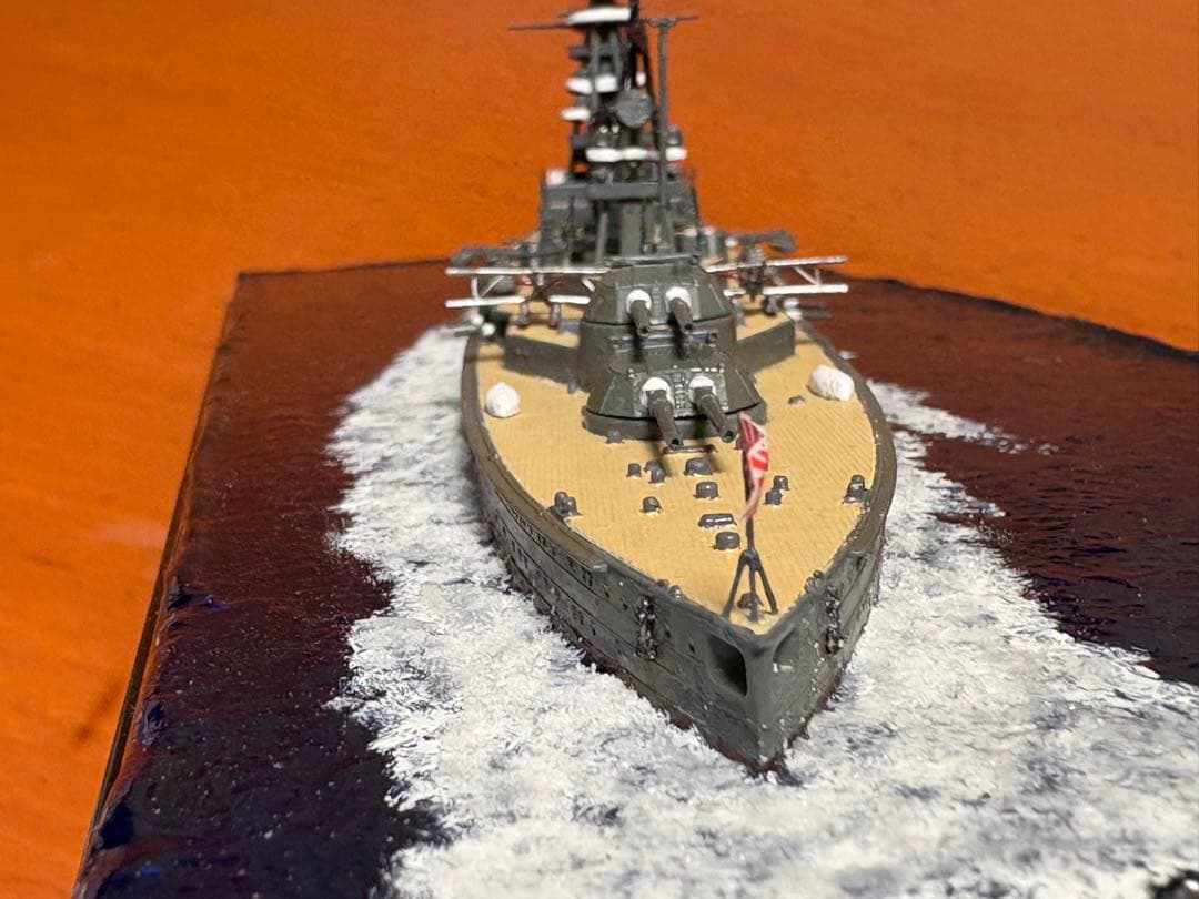 戦艦長門湾曲煙突　完成品