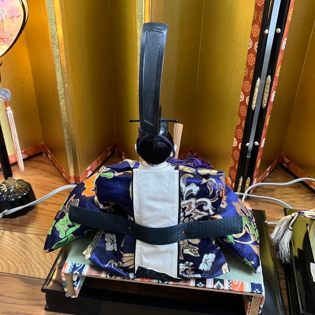 【昭和レトロ】雛人形 親王飾り・屏風・灯篭セット