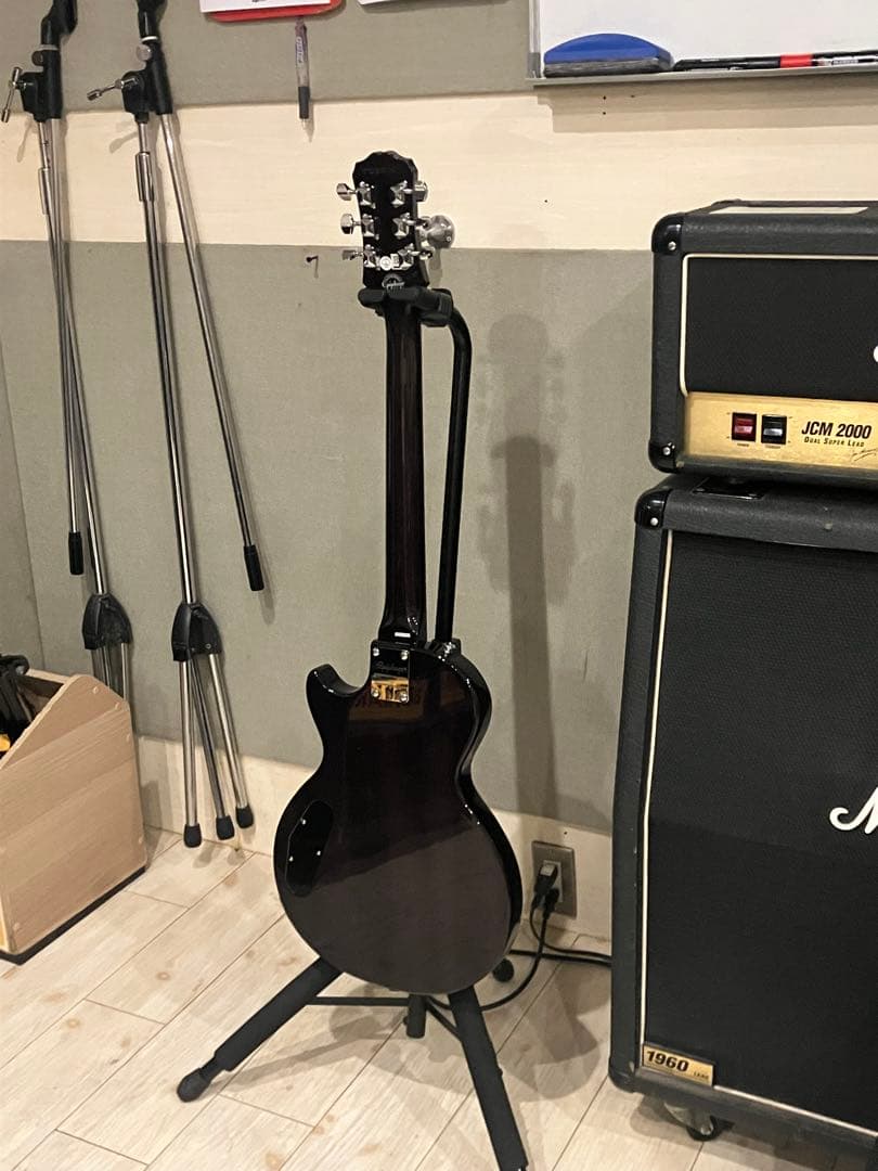 Epiphone 限定ブラック(希少トラ柄)エピフォン レスポール　美品