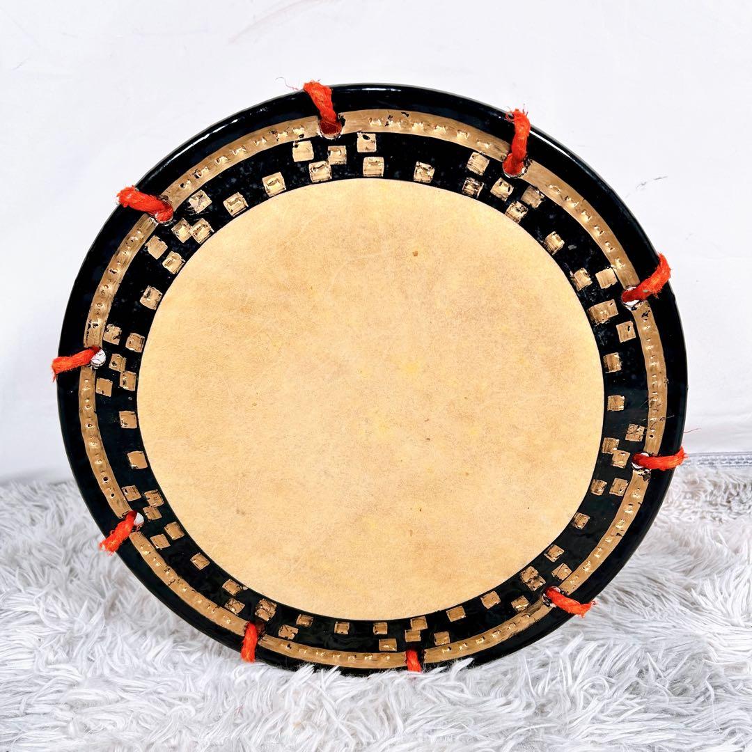 【希少】　太鼓　締太鼓　和楽器　バチ　ケース　和太鼓　4点セット　②