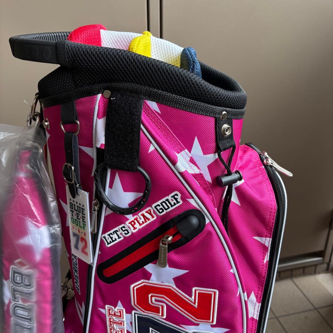 新品タグ付き‼️ブルーティーゴルフ　軽量キャディバッグ 女性　9型　キャディバック