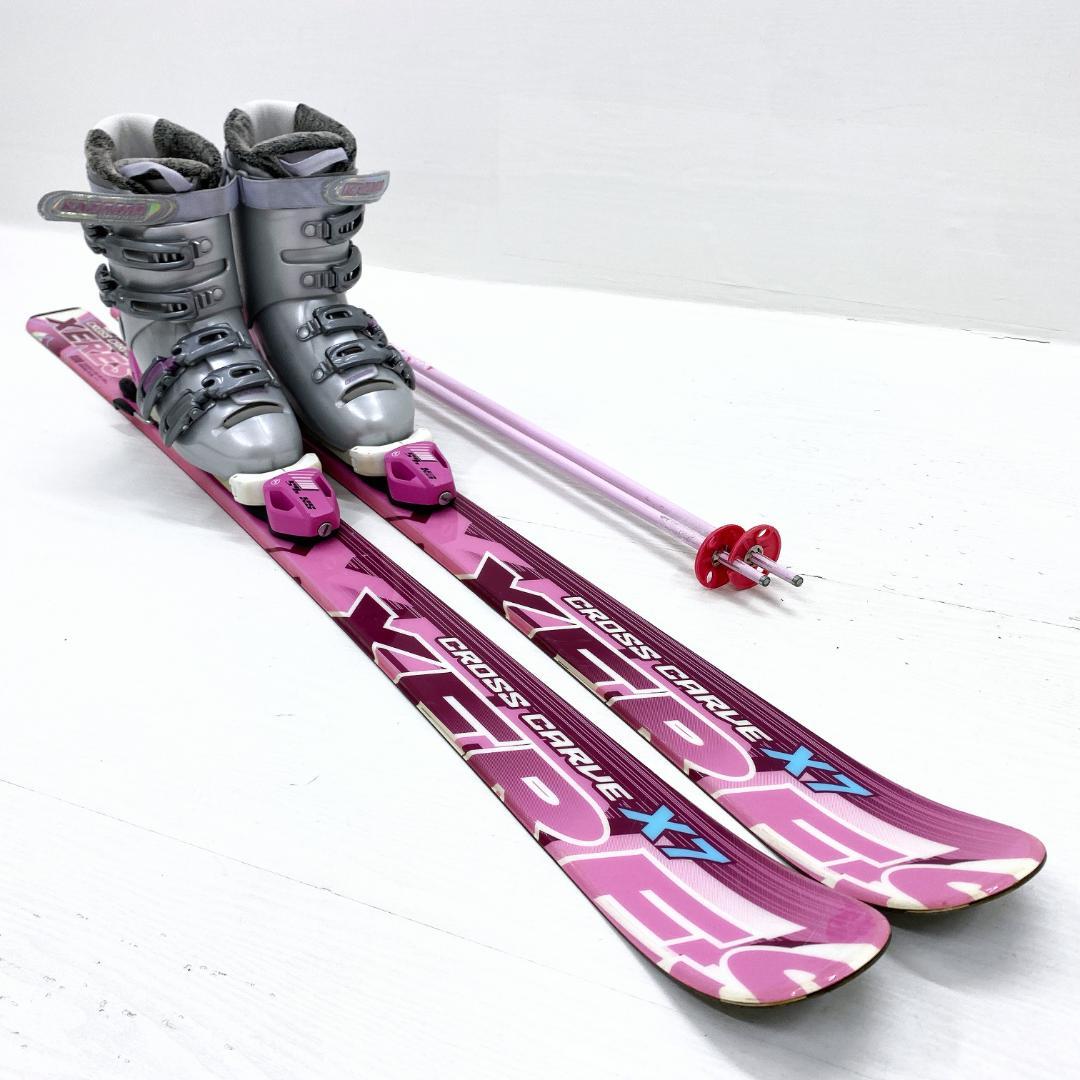 CROSS CARVE レディース スキーセット 138cm 22.5-23.5