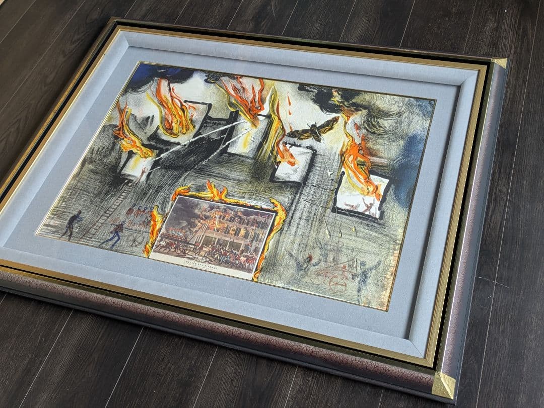 サルバドール・ダリ　ファイアー　ファイアー　ファイアー 180 /250手書き