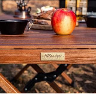 ハイランダーウッドロールトップテーブルLIGHT 90 ダークブラウン/ゴールド