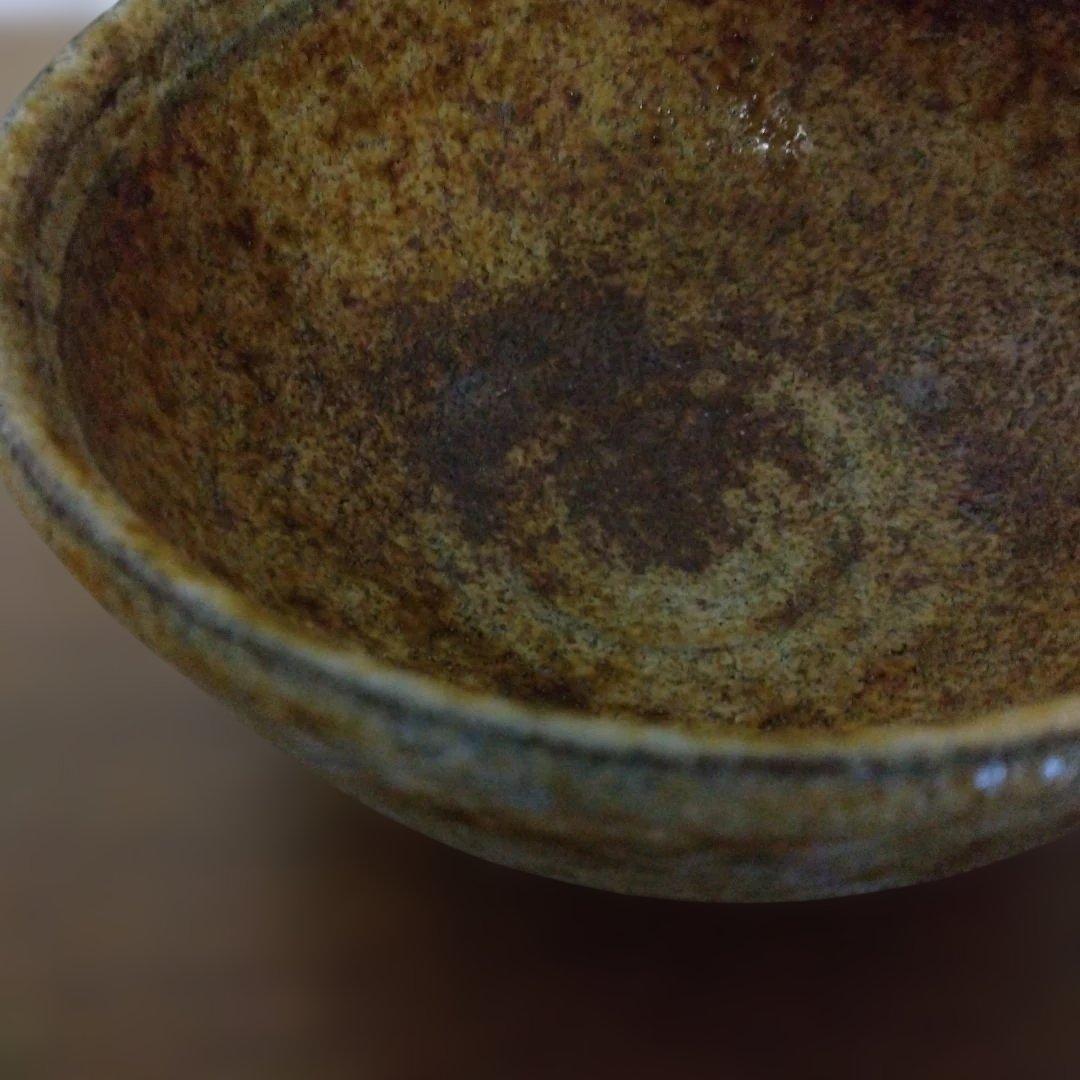 布志名焼　舩木研兒さんの「淡鐵釉藁描茶碗」